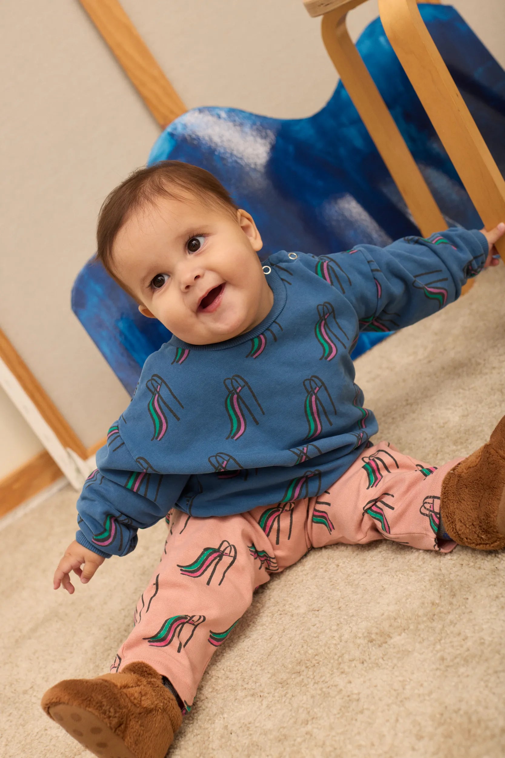Slides all over baby fleeced leggings