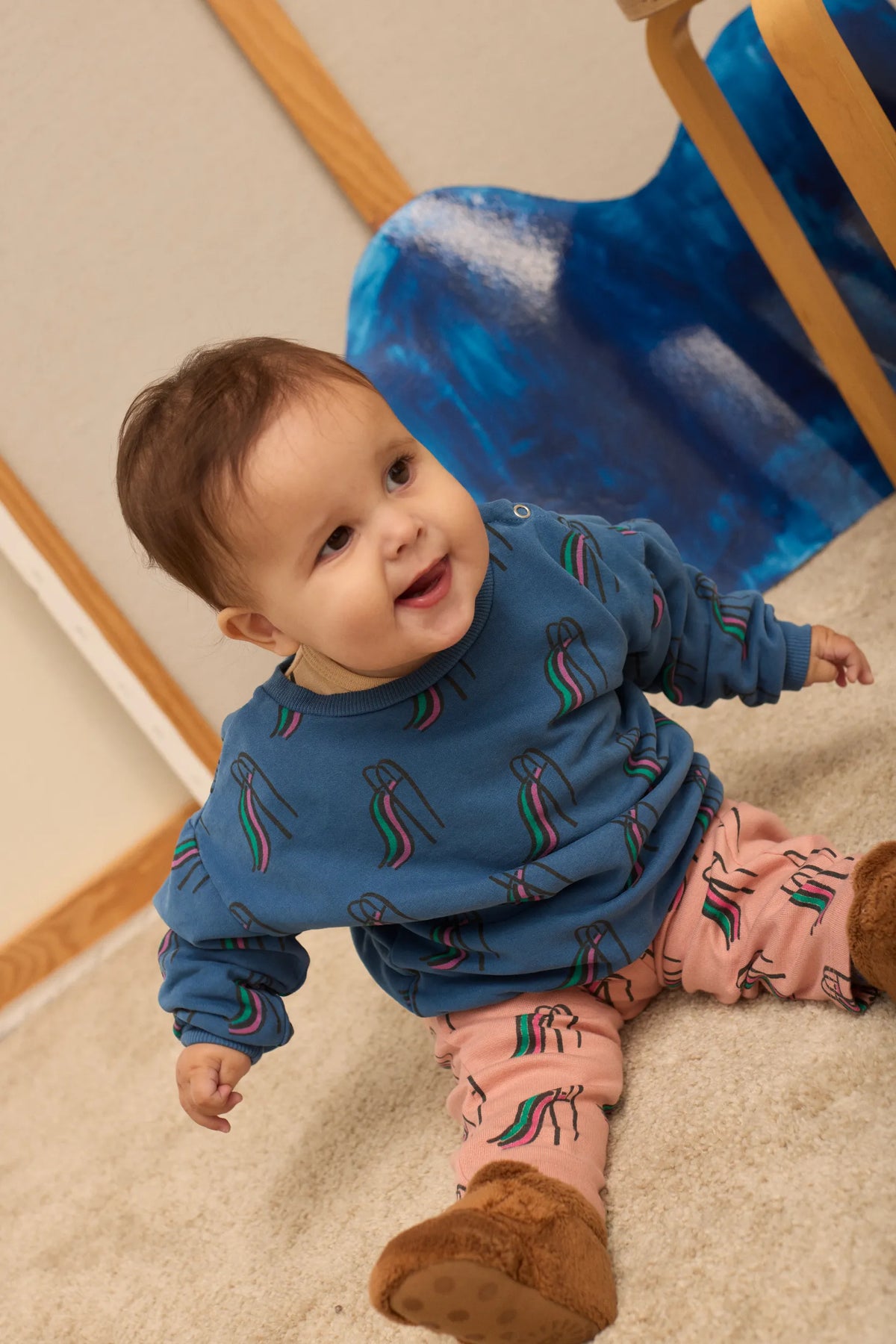 Slides all over baby sweatshirt