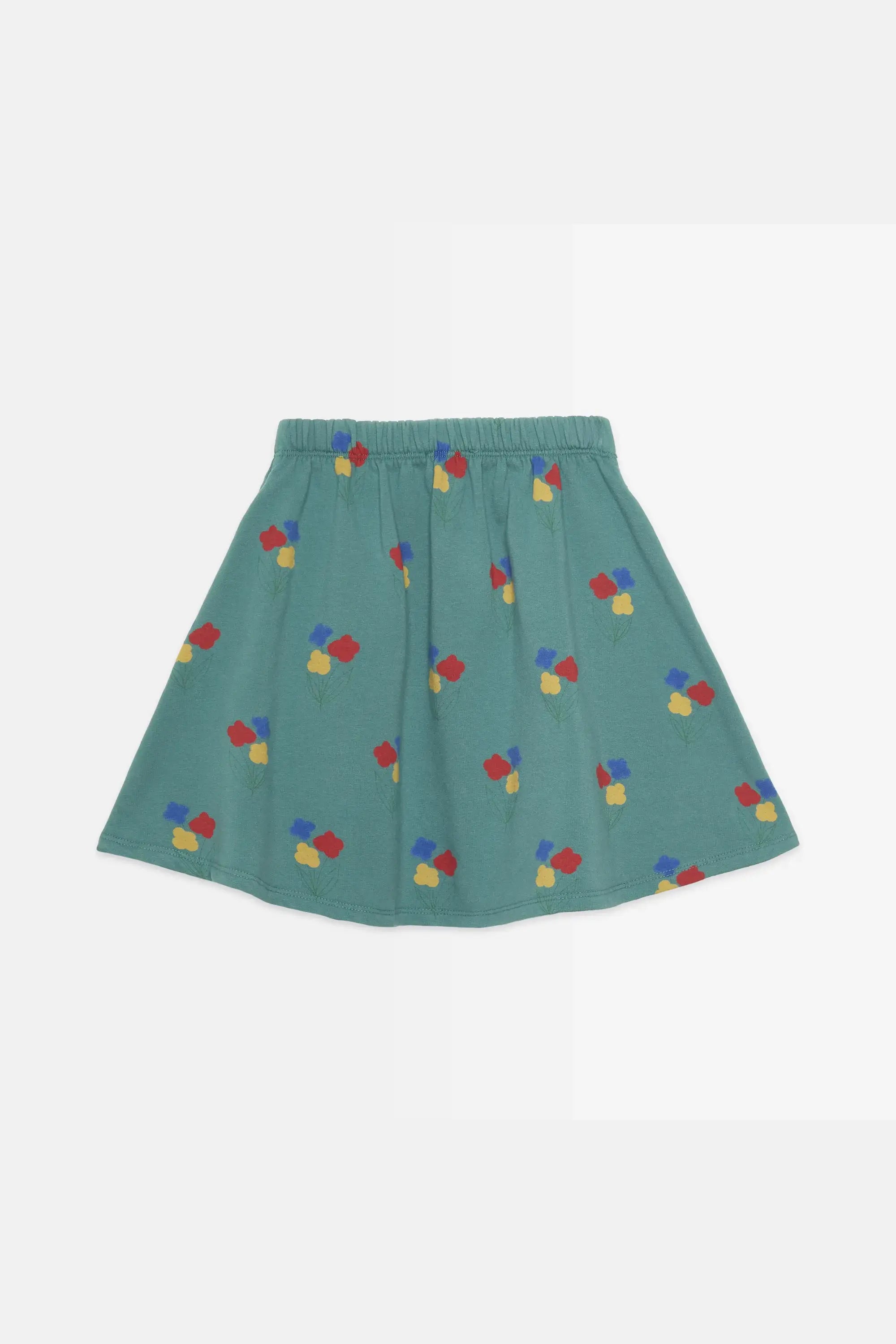 Flowers all over skirt