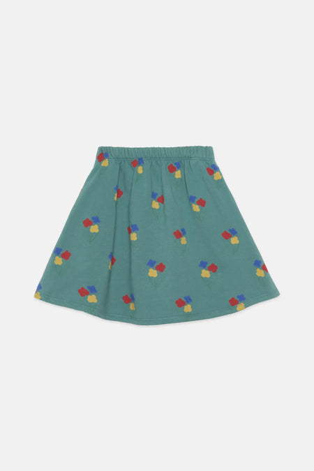Flowers all over skirt