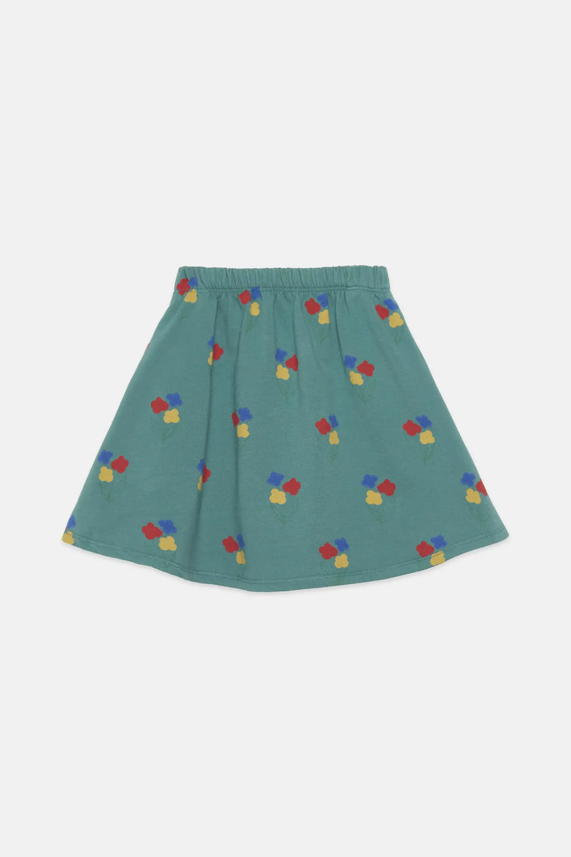 Flowers all over skirt