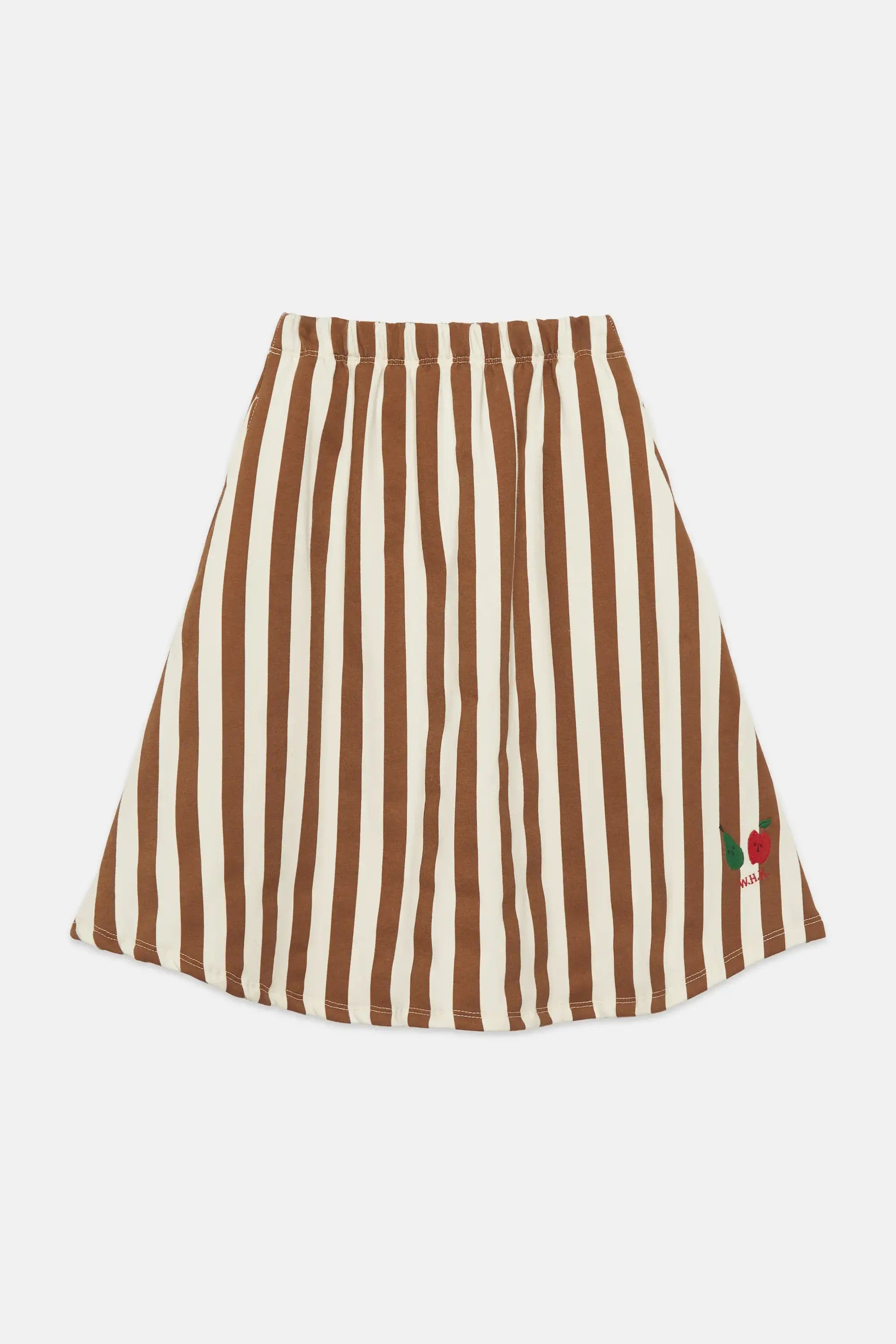 Fruity stripes long skirt