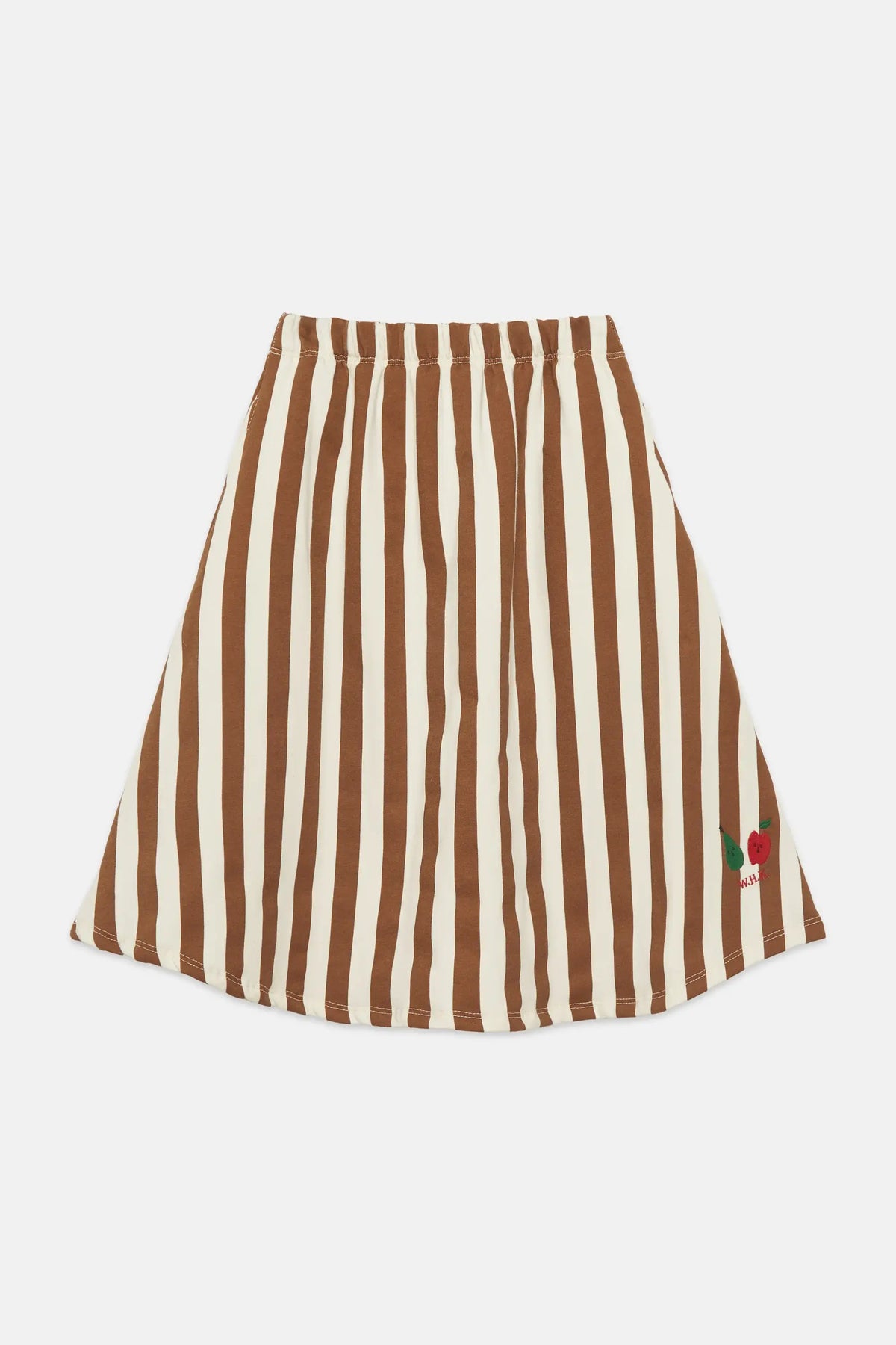 Fruity stripes long skirt
