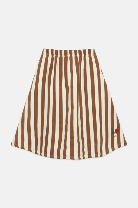 Fruity stripes long skirt