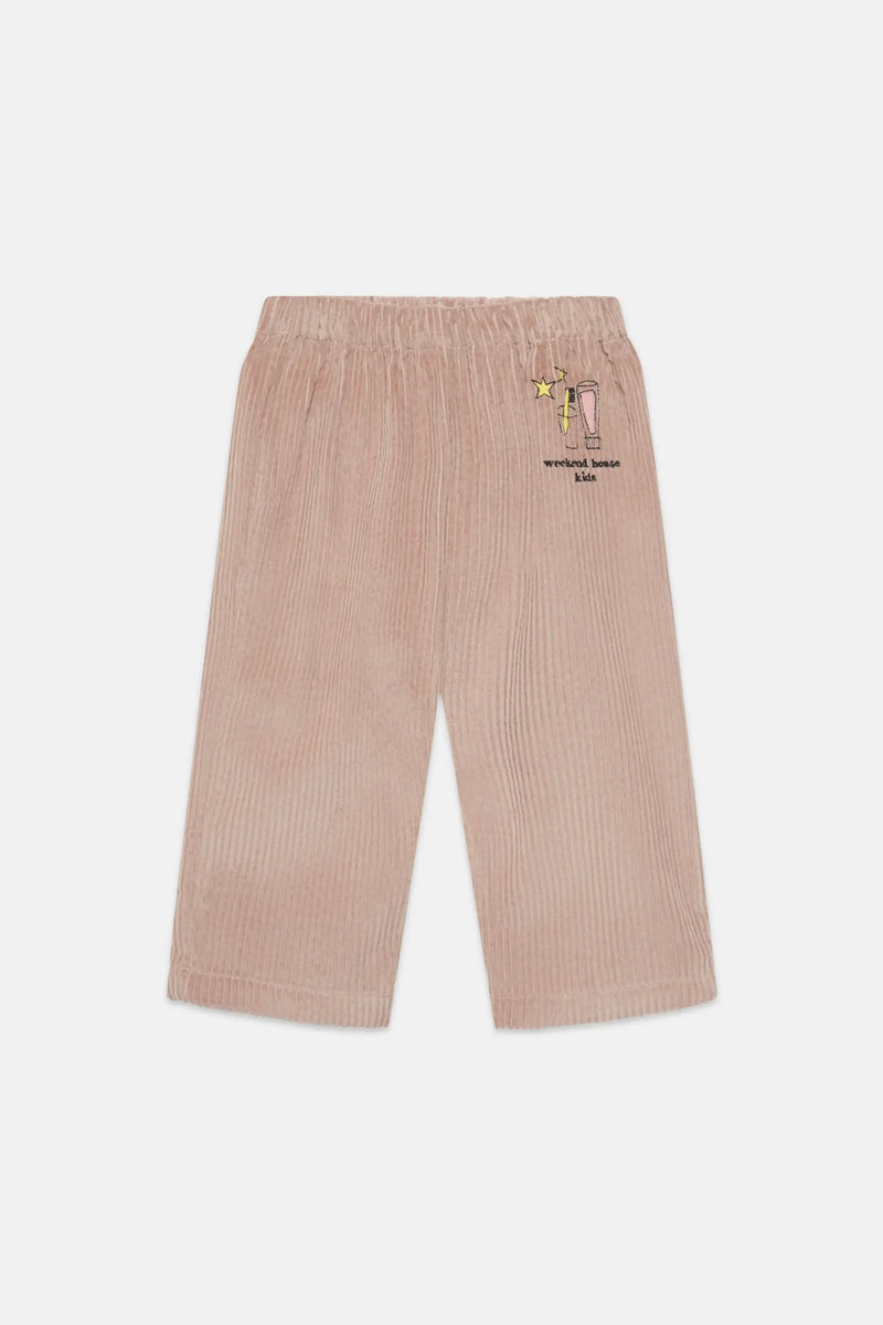 Magic toothbrush corduroy baby pants (pink)