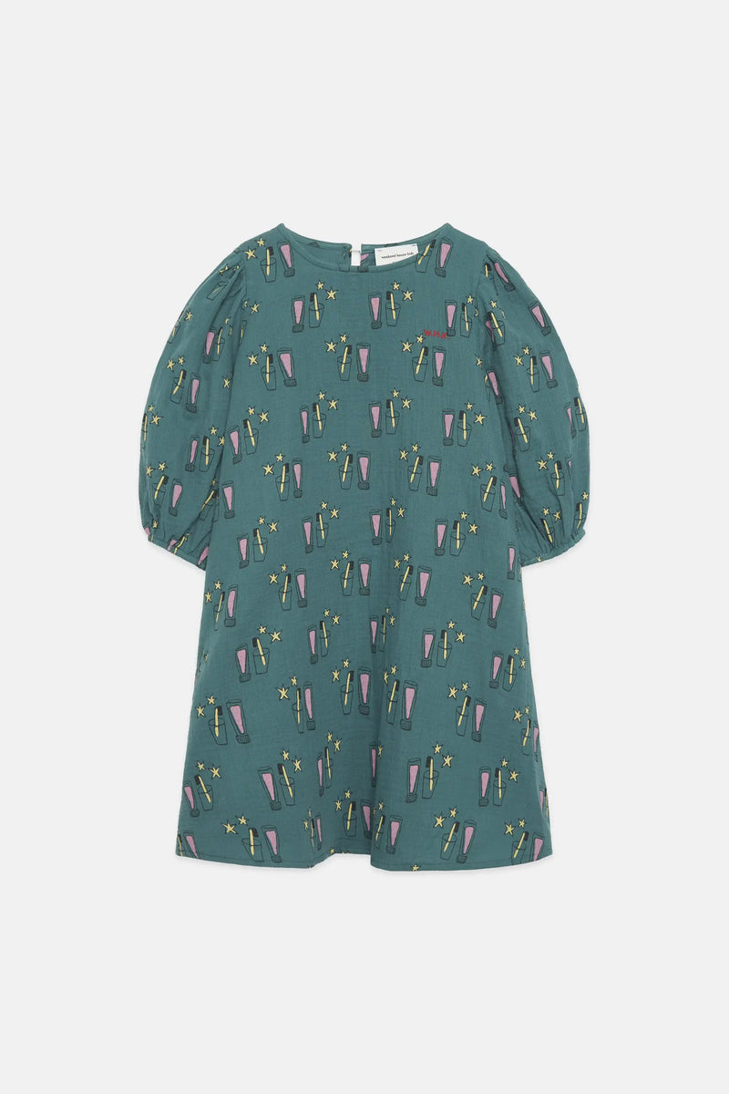 Magic toothbrush all over woven dress