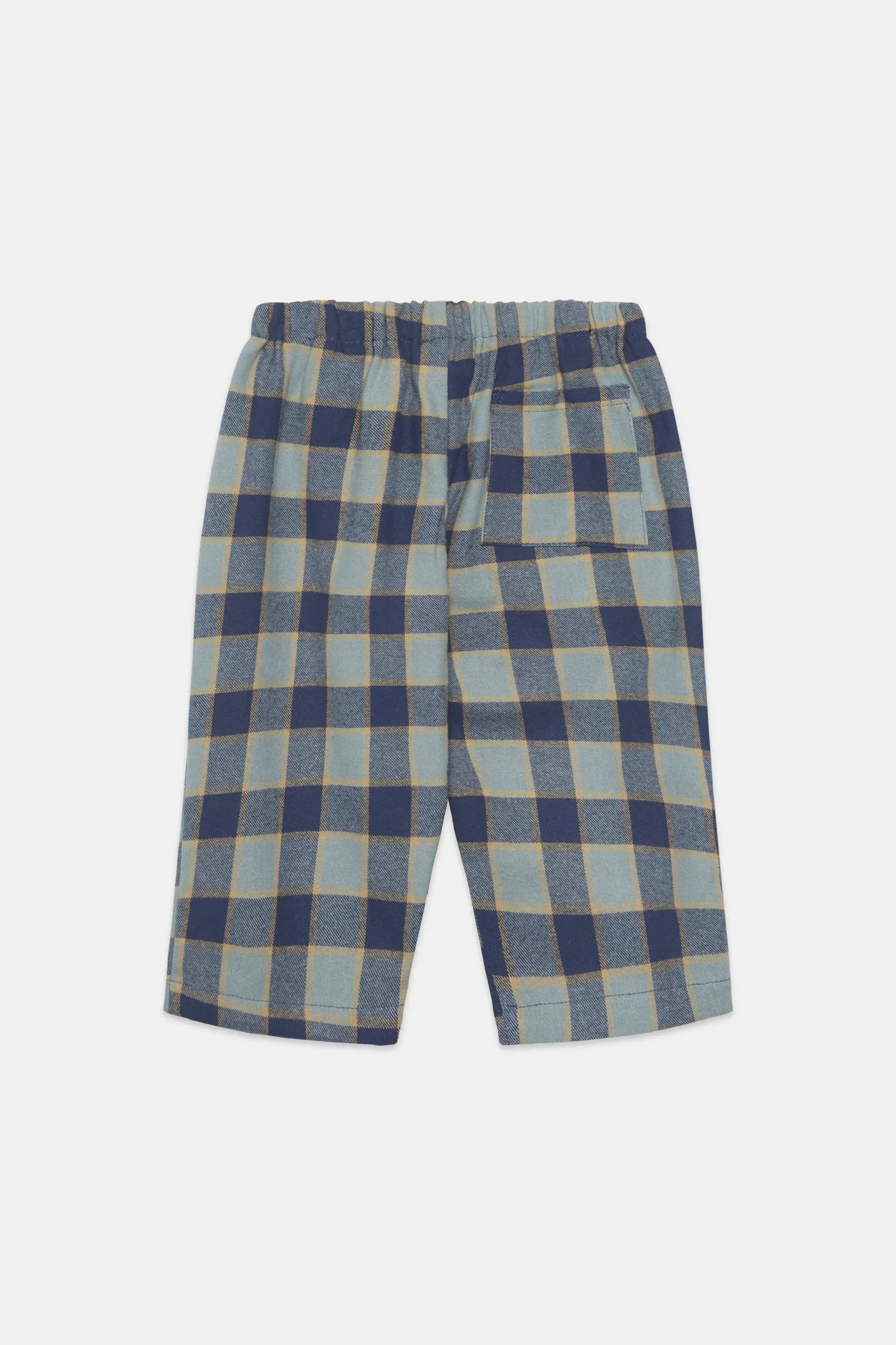 Checkered blue baby pants