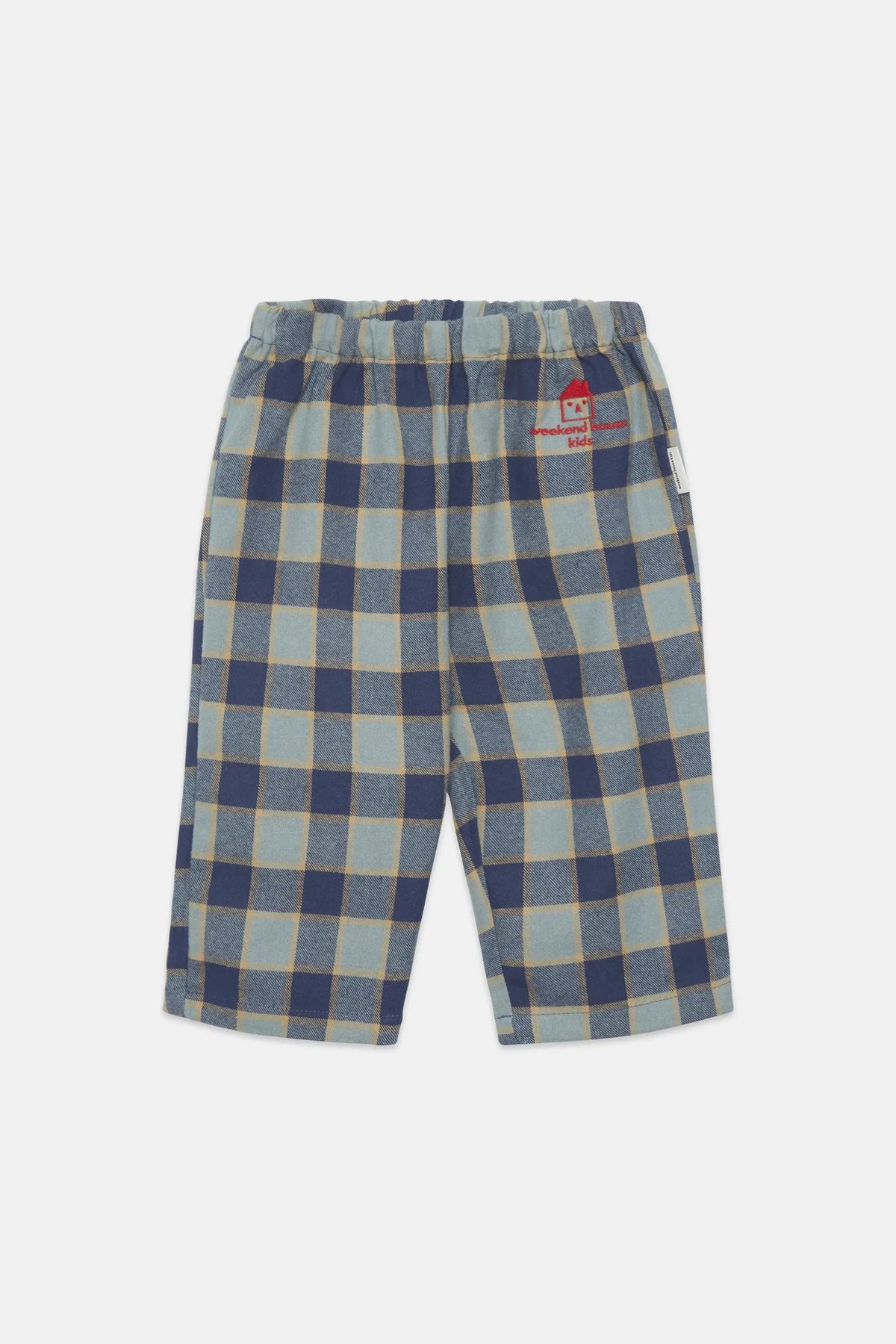 Checkered blue baby pants
