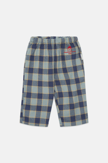 Checkered blue baby pants