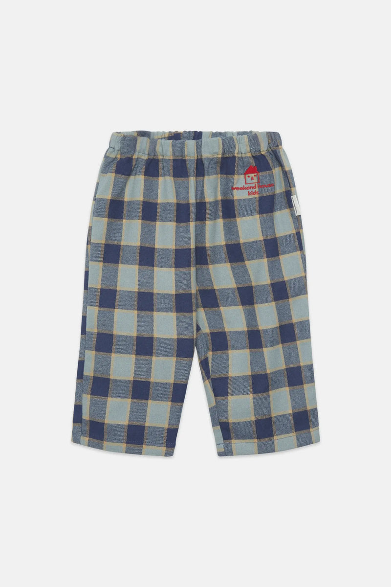 Checkered blue baby pants