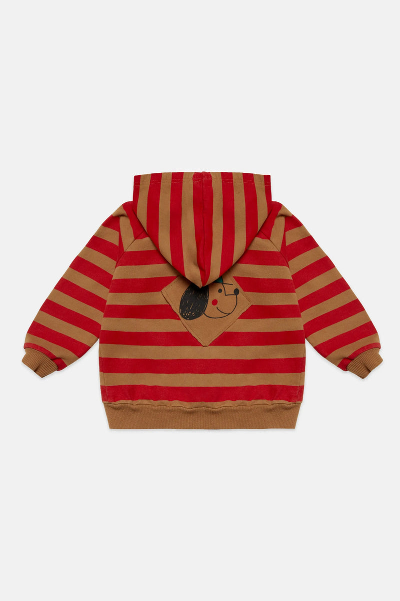 Happy dog stripes hoodie (Cathay)