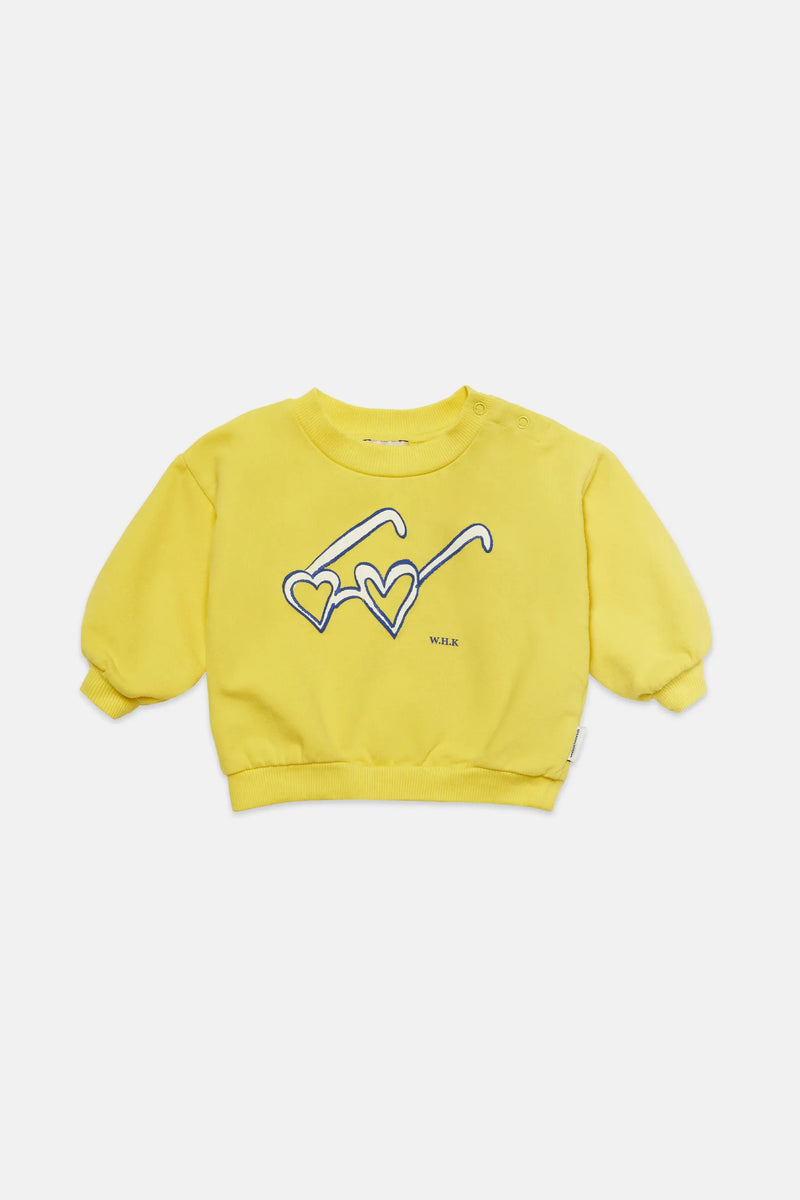 Heart glasses baby sweatshirt