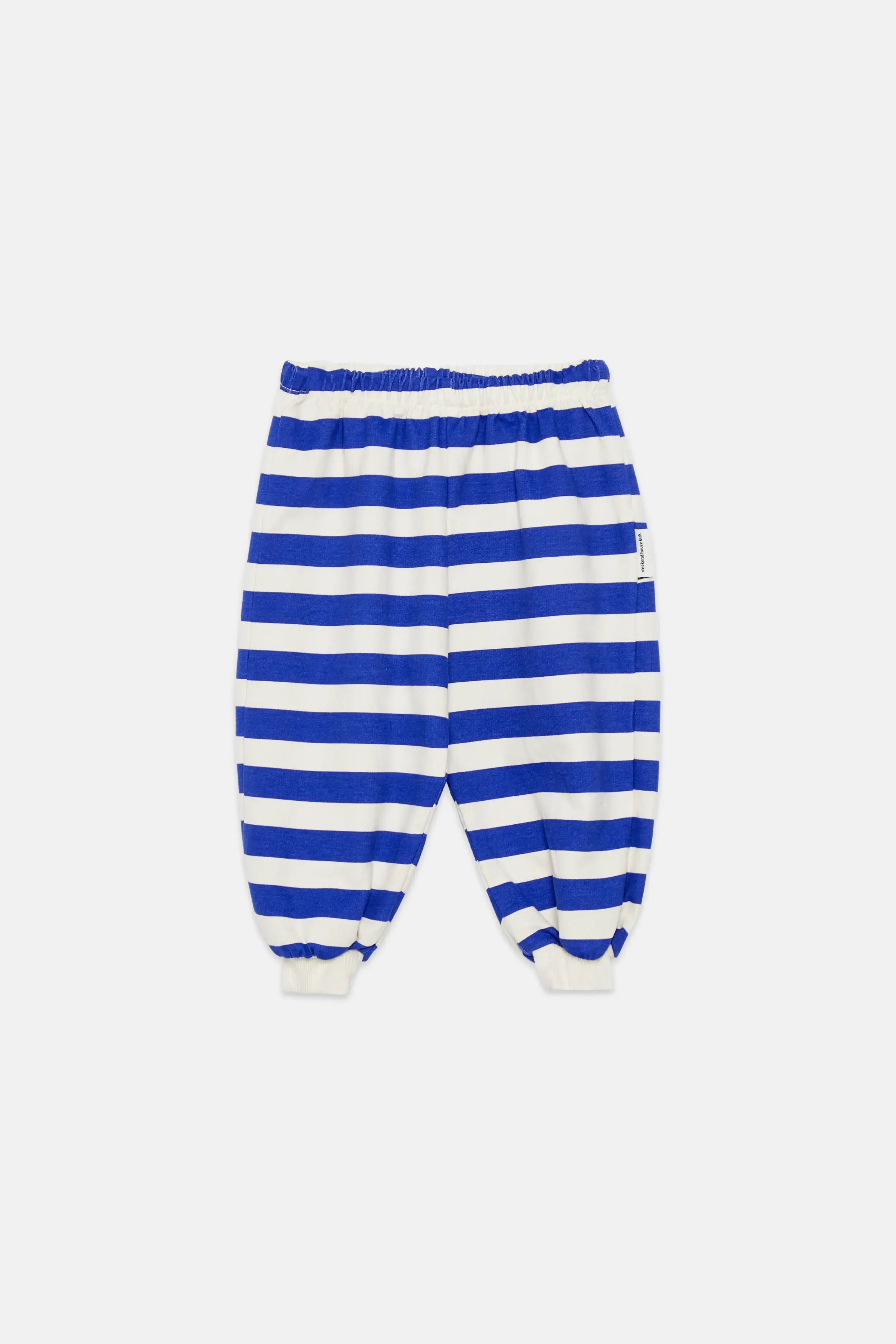 Happy dog stripes baby sweatpants (Ecru)