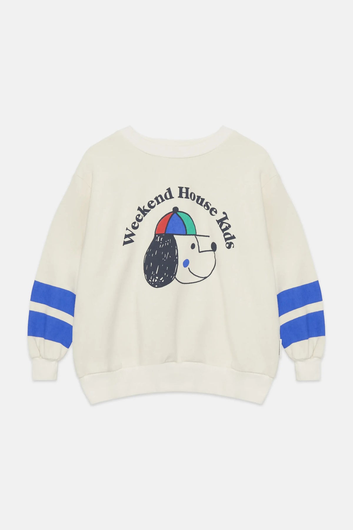 Happy dog striped sweatshirt (Ecru)