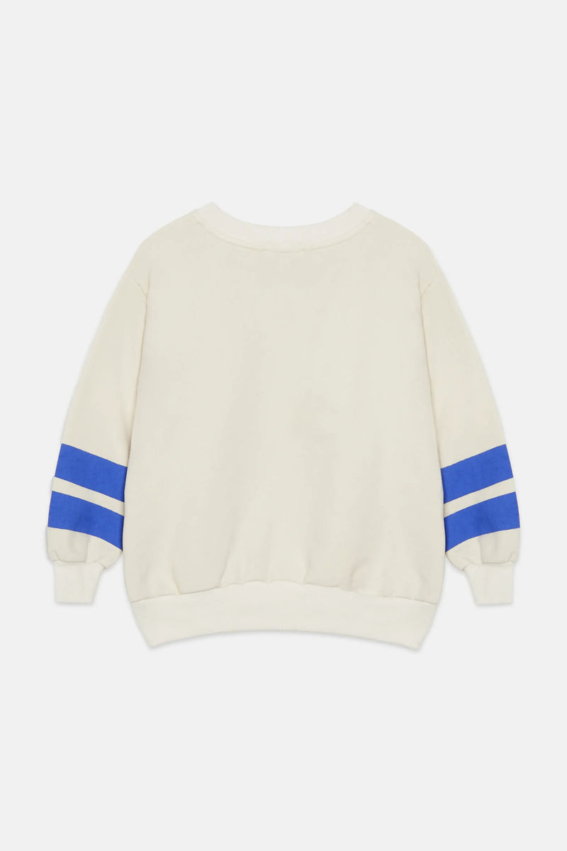 Happy dog striped sweatshirt (Ecru)