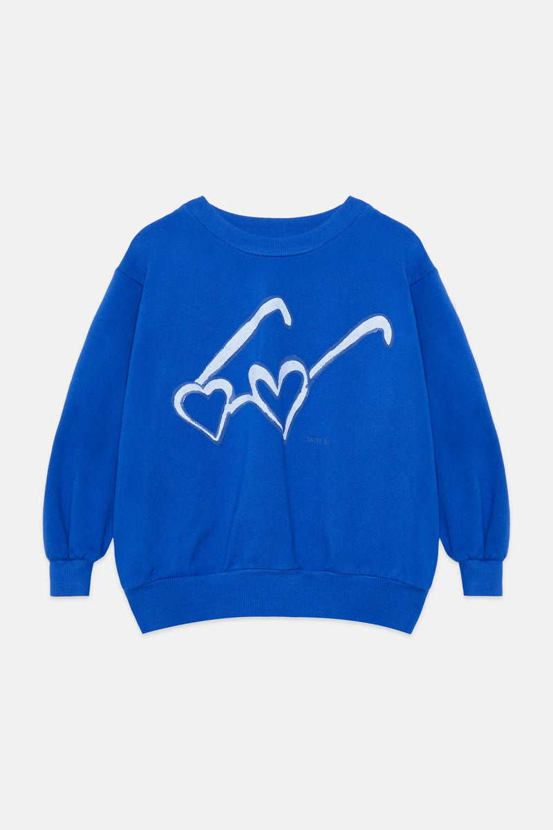 Heart glasses sweatshirt (Nautical Blue)