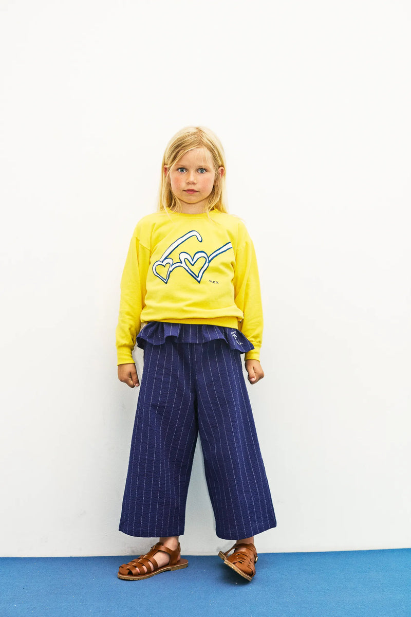 Heart glasses sweatshirt (Lemon)