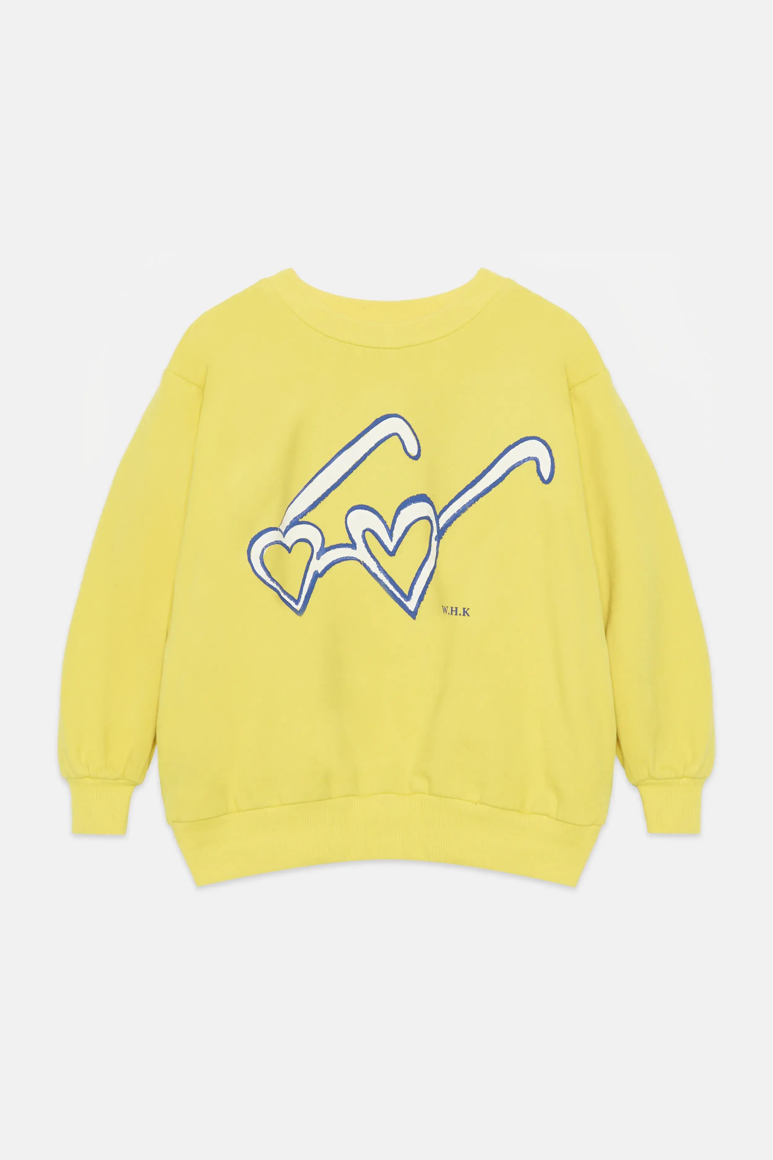 Heart glasses sweatshirt (Lemon)