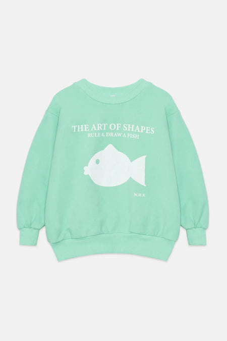 Fish shape sweatshirt (Mint)