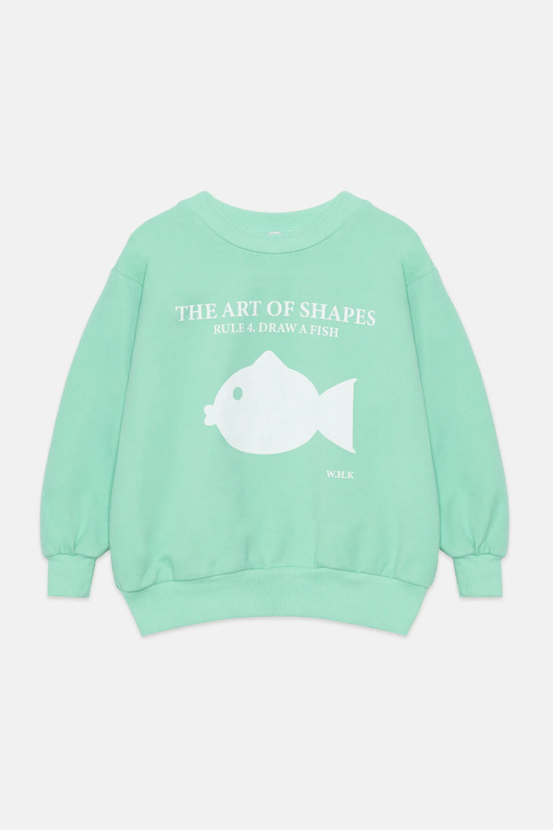 Fish shape sweatshirt (Mint)