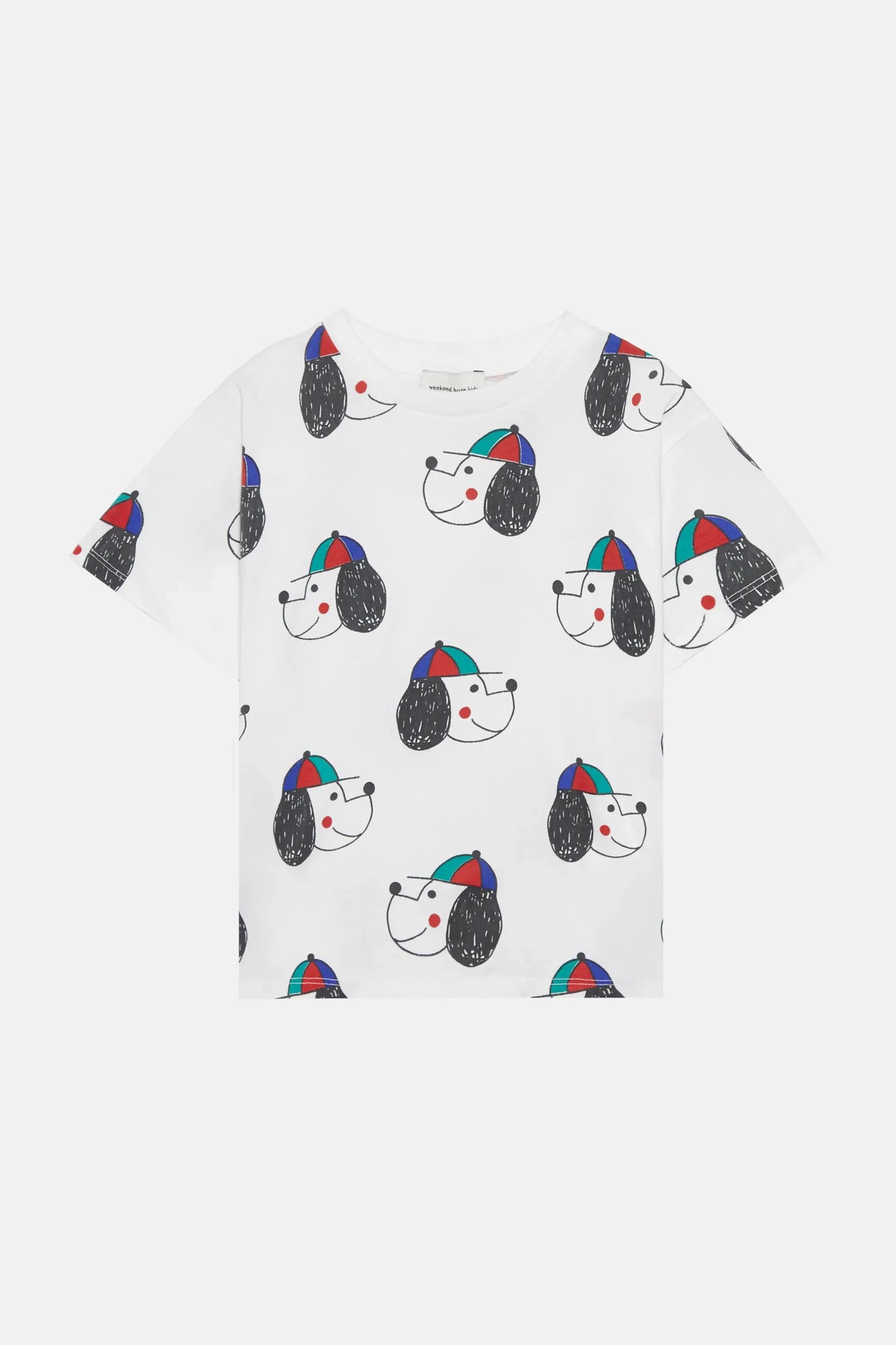Happy dog all over t-shirt
