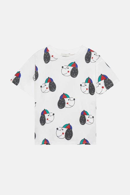 Happy dog all over t-shirt
