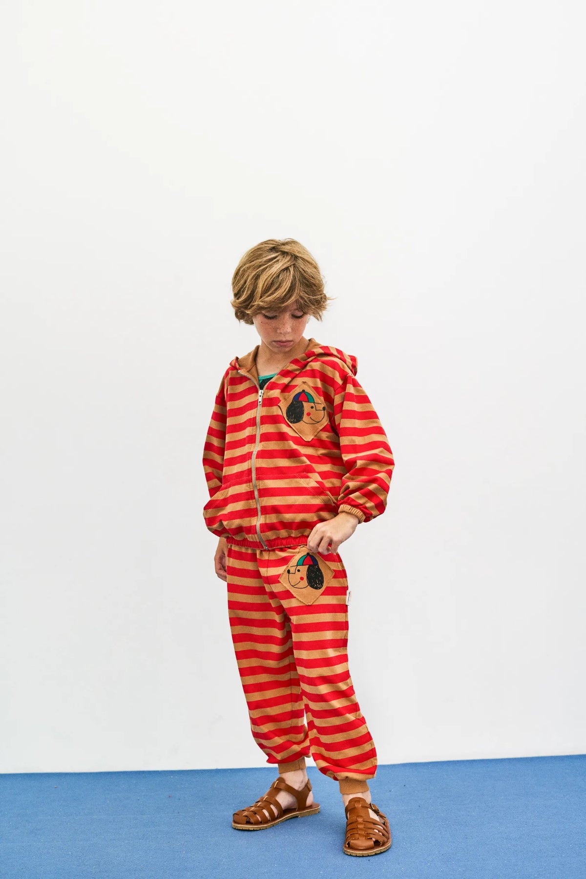 Happy dog stripes sweatpants (Cathay)