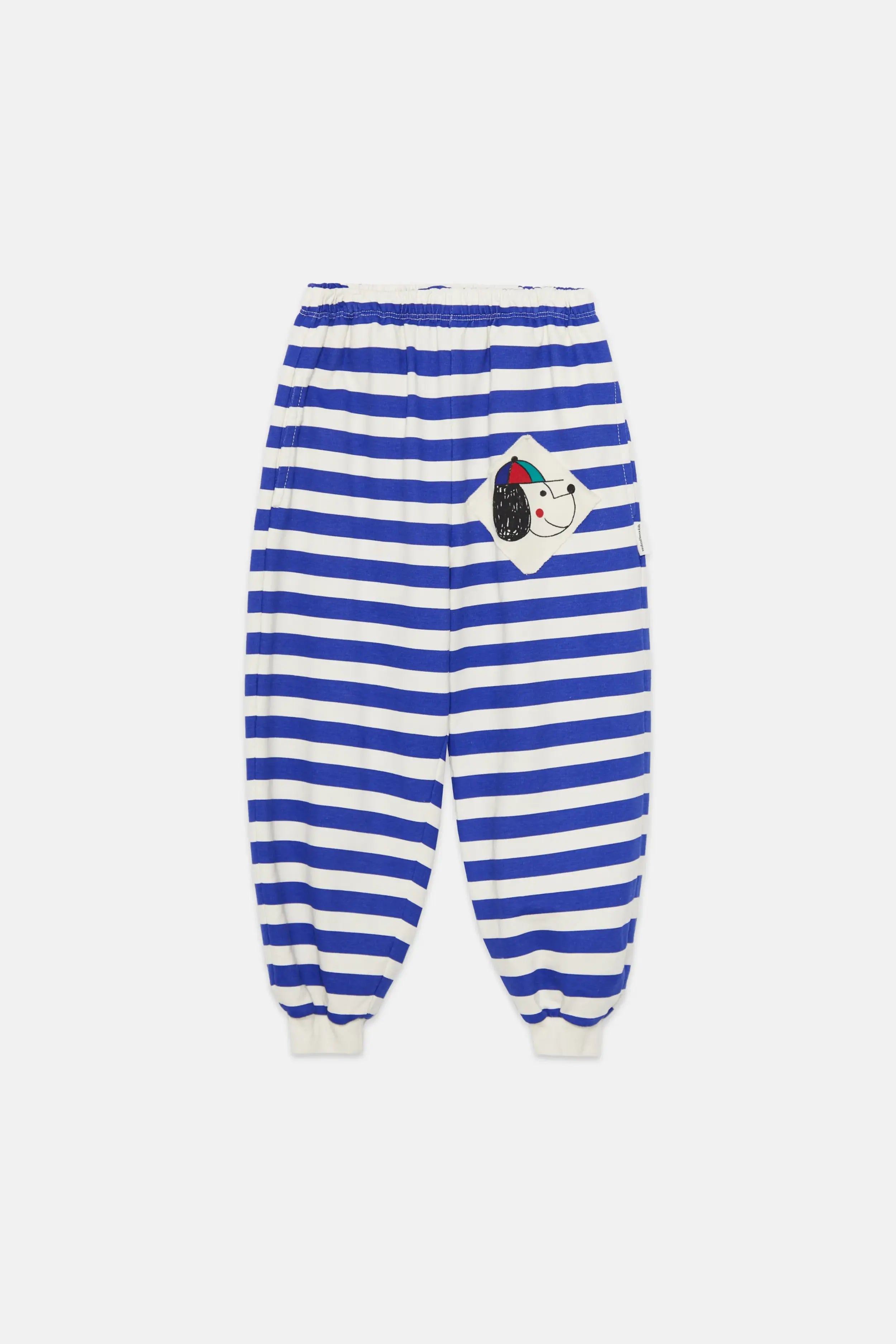 Happy dog stripes sweatpants (Ecru)