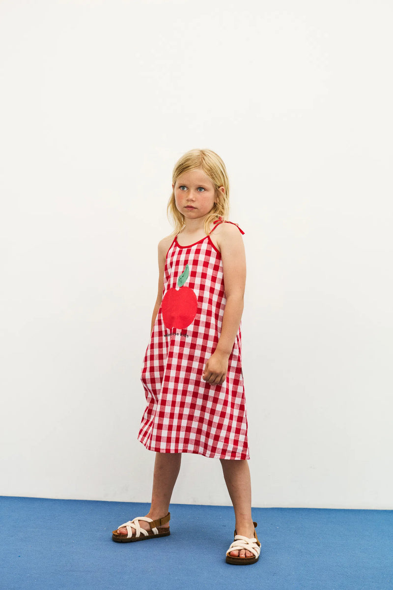 Apple print maxi dress