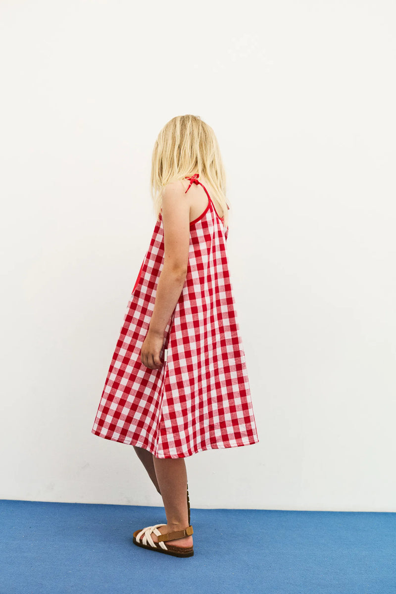 Apple print maxi dress