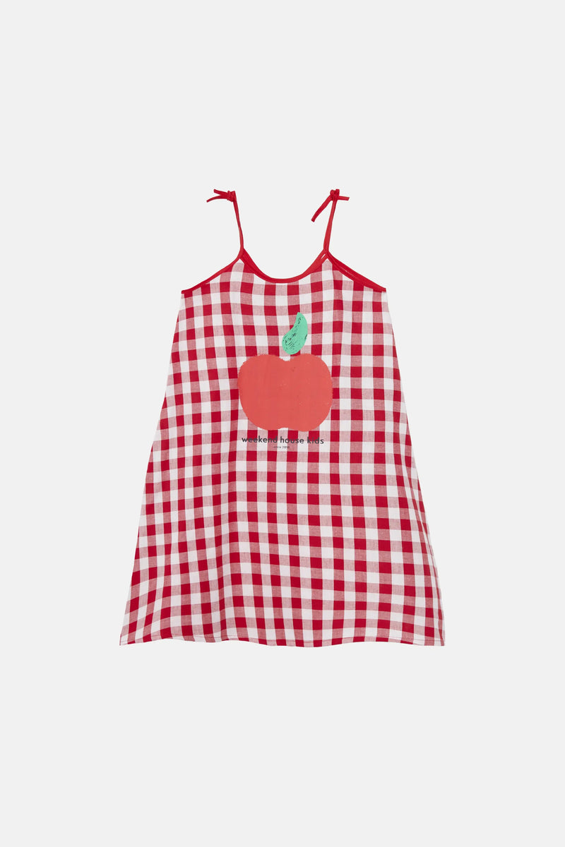 Apple print maxi dress