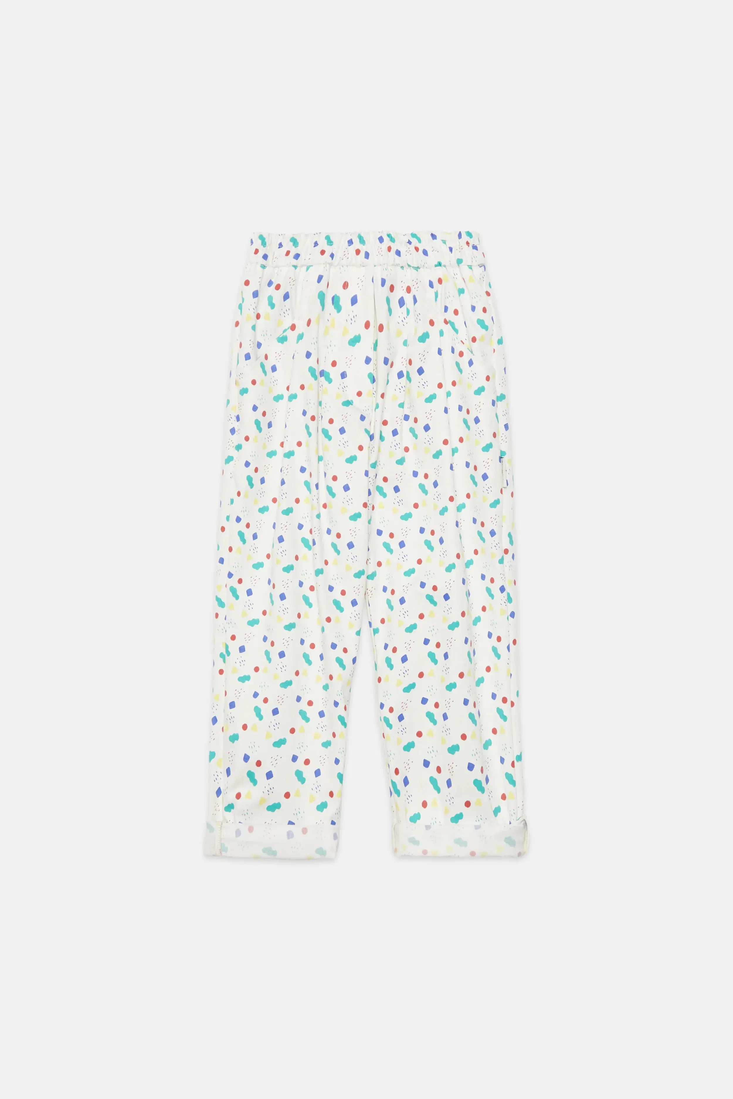 Arty shapes carrot pants