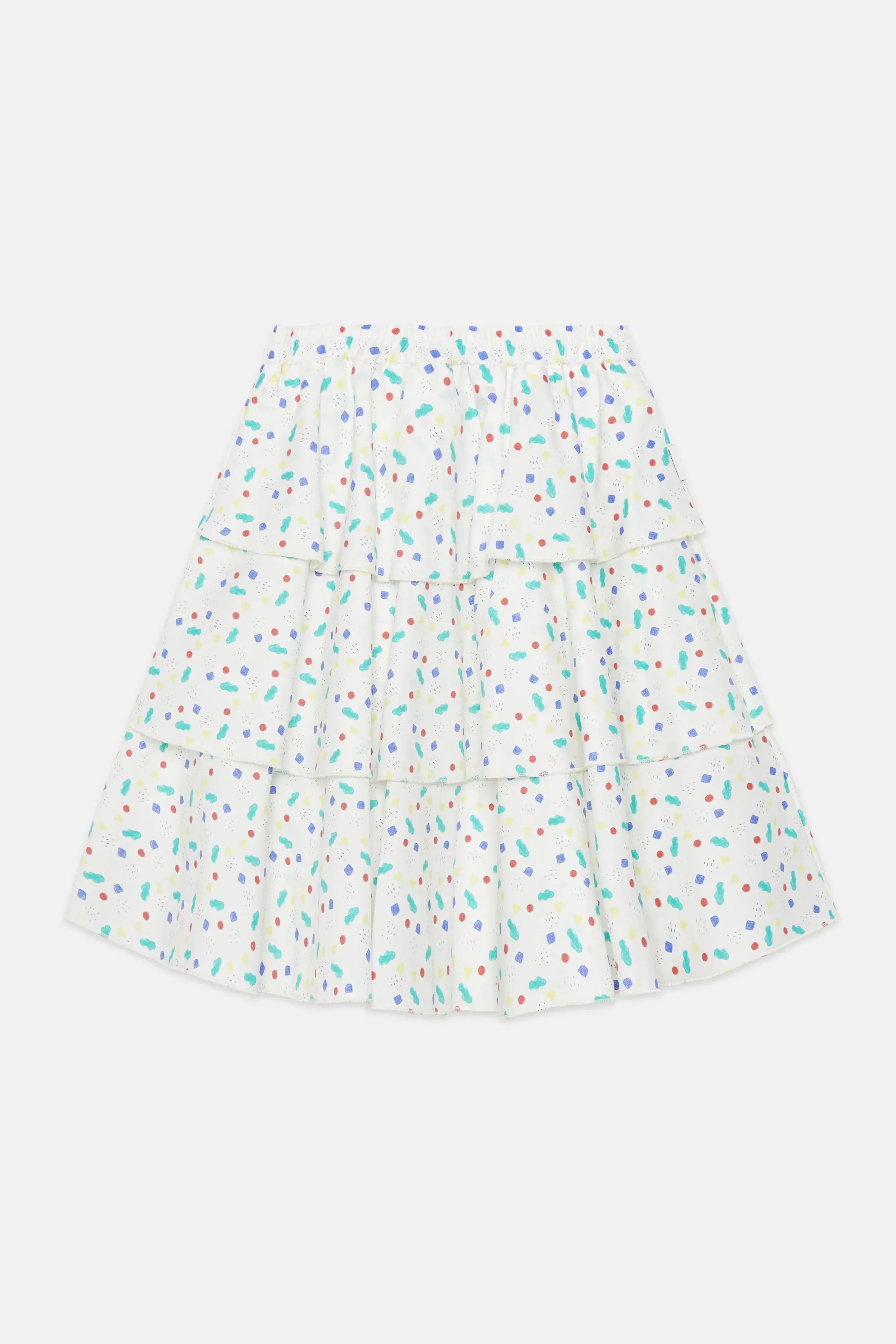 Arty shapes triple skirt