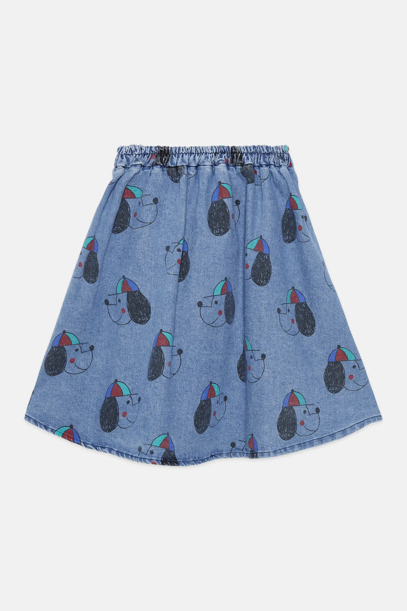 Happy dog denim skirt