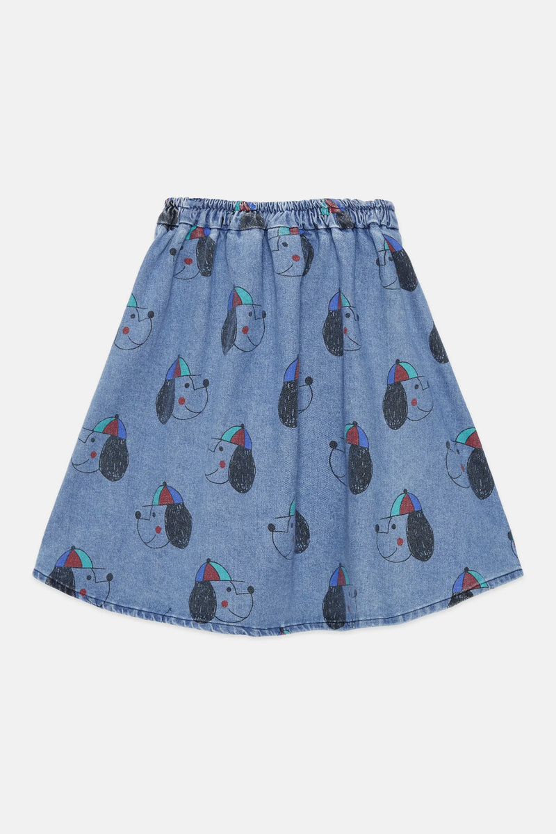 Happy dog denim skirt