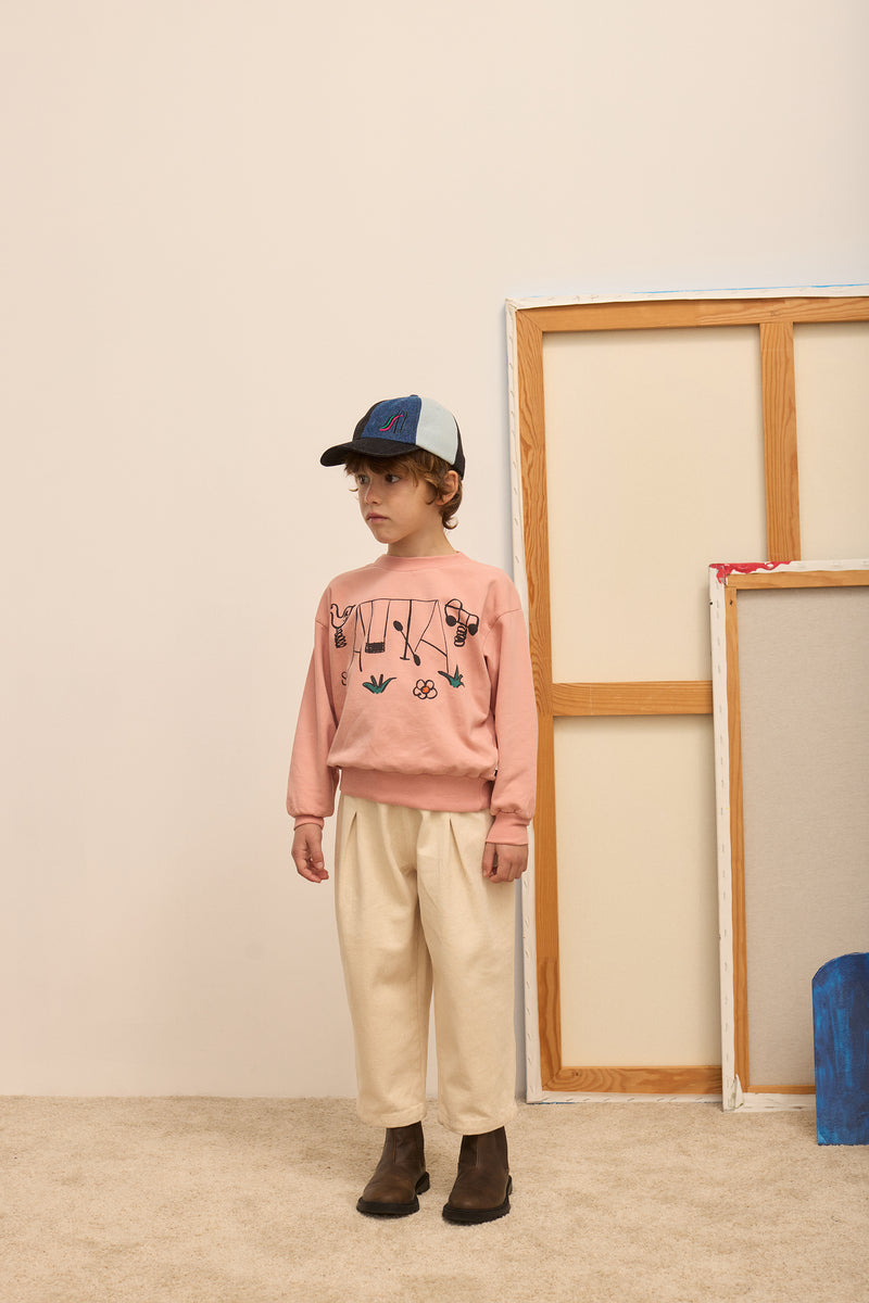 Slide canvas ecru pants