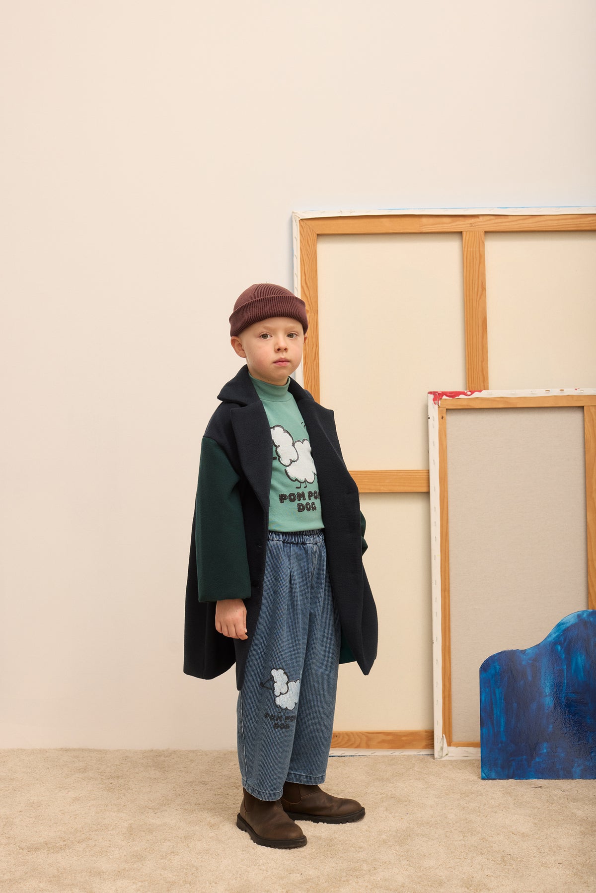 Twin sleeves coat