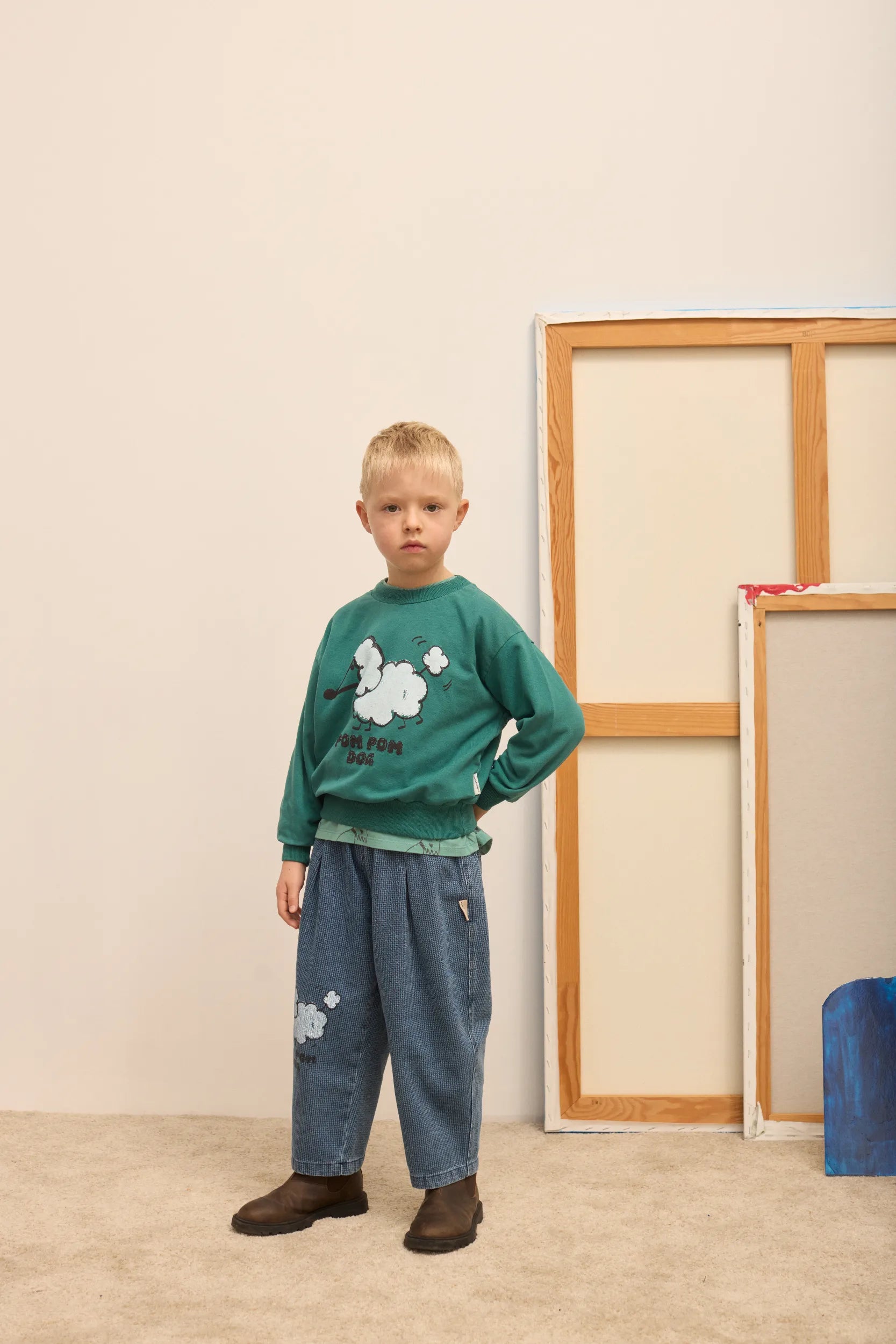 Pom pom dog sweatshirt