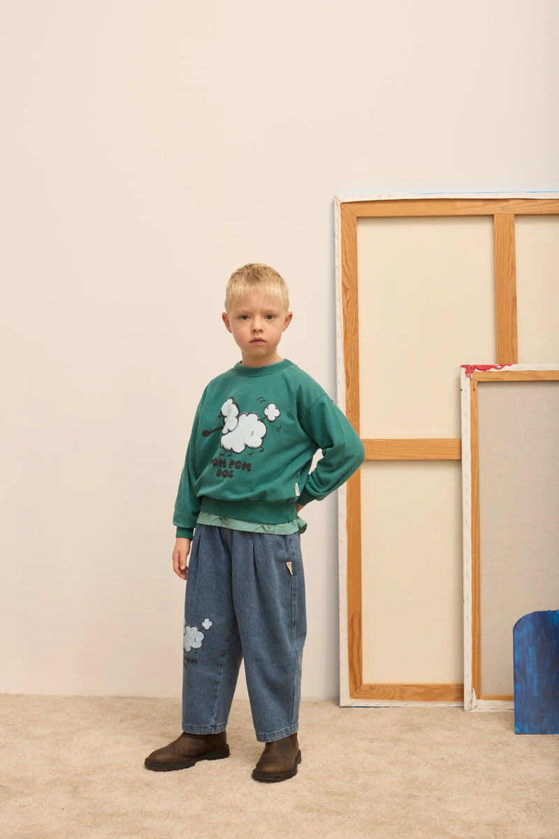 Pom pom dog sweatshirt