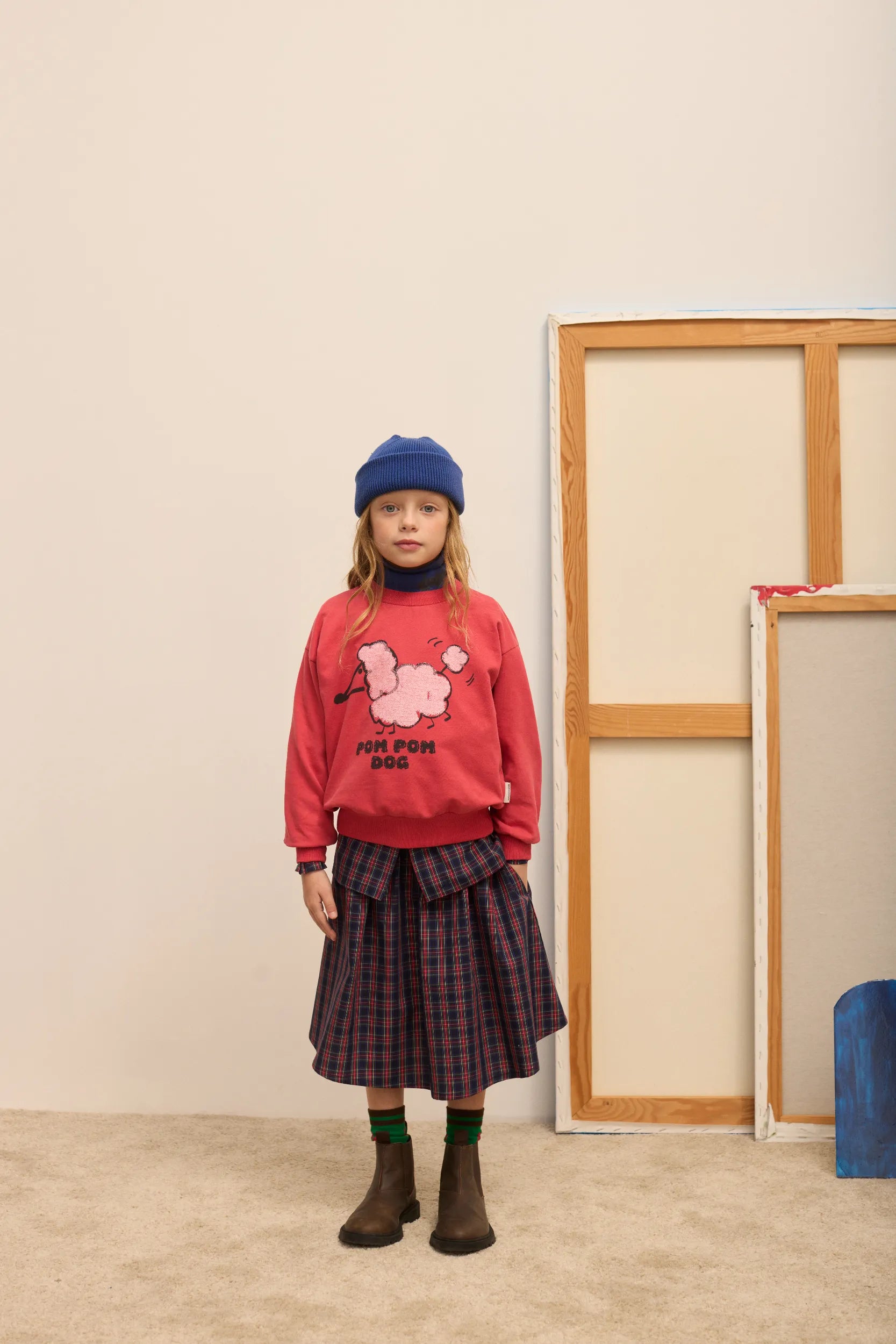 Pom pom dog sweatshirt