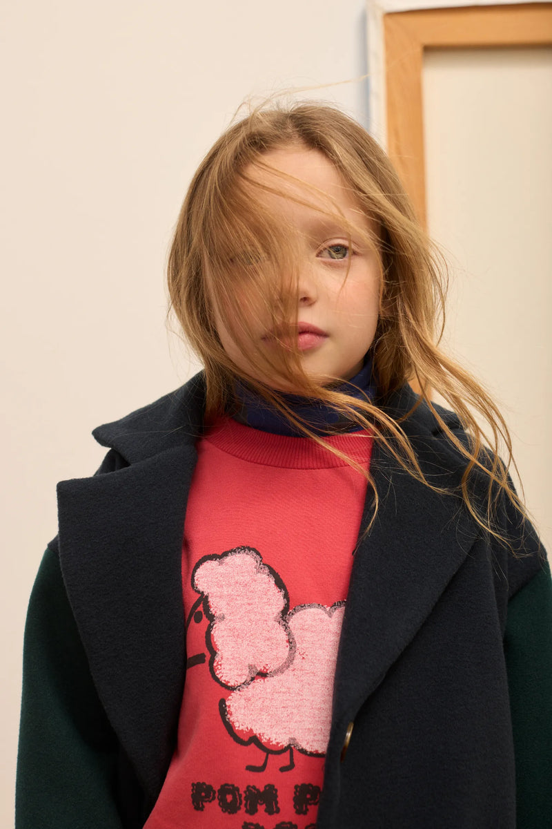 Pom pom dog sweatshirt