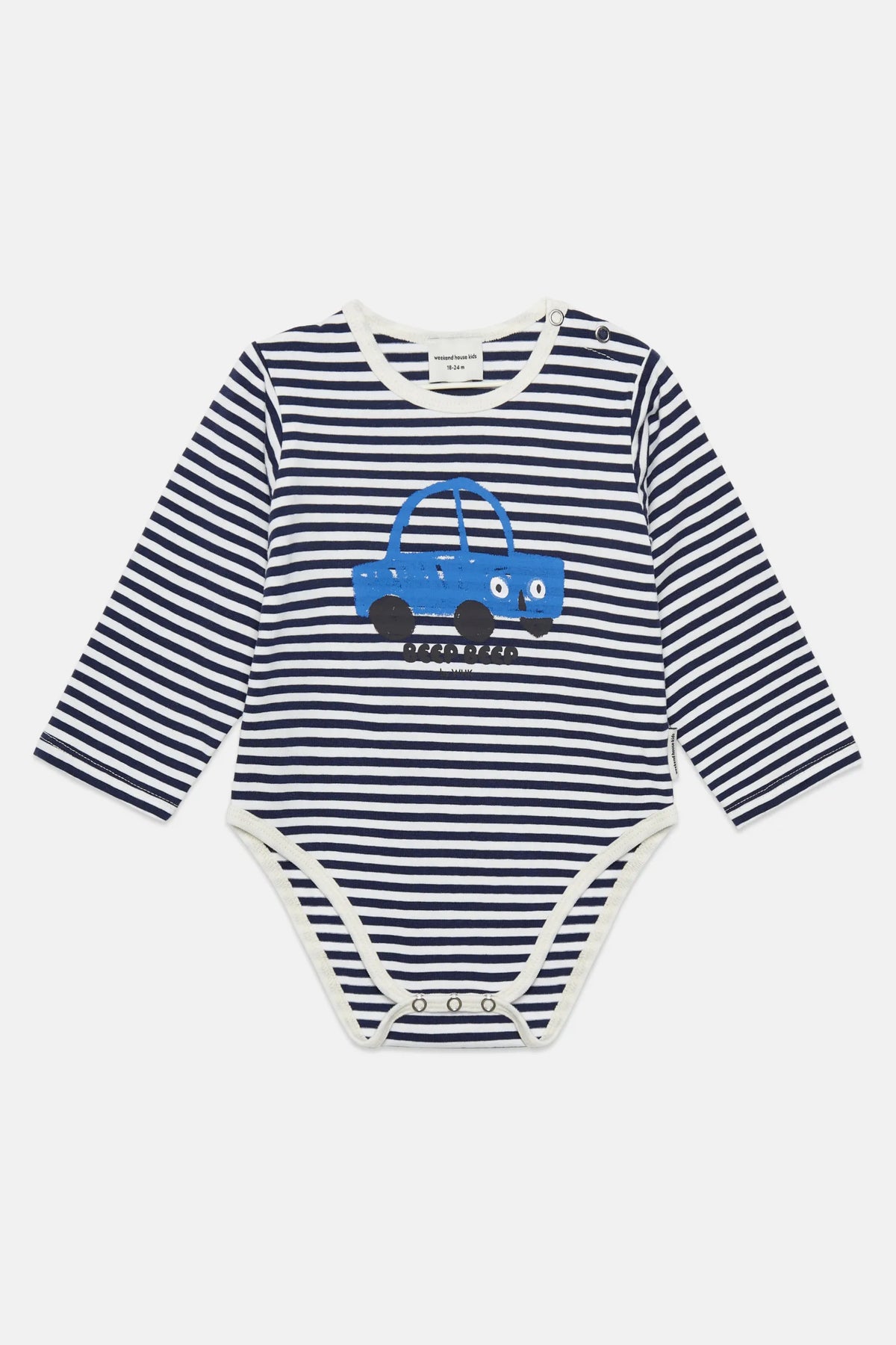Beep beep stripes baby body