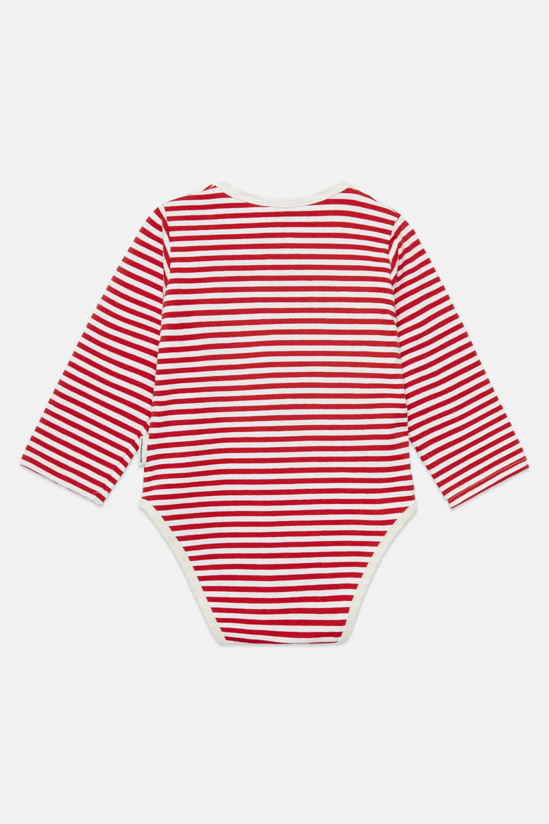 Pom pom dog stripes baby body