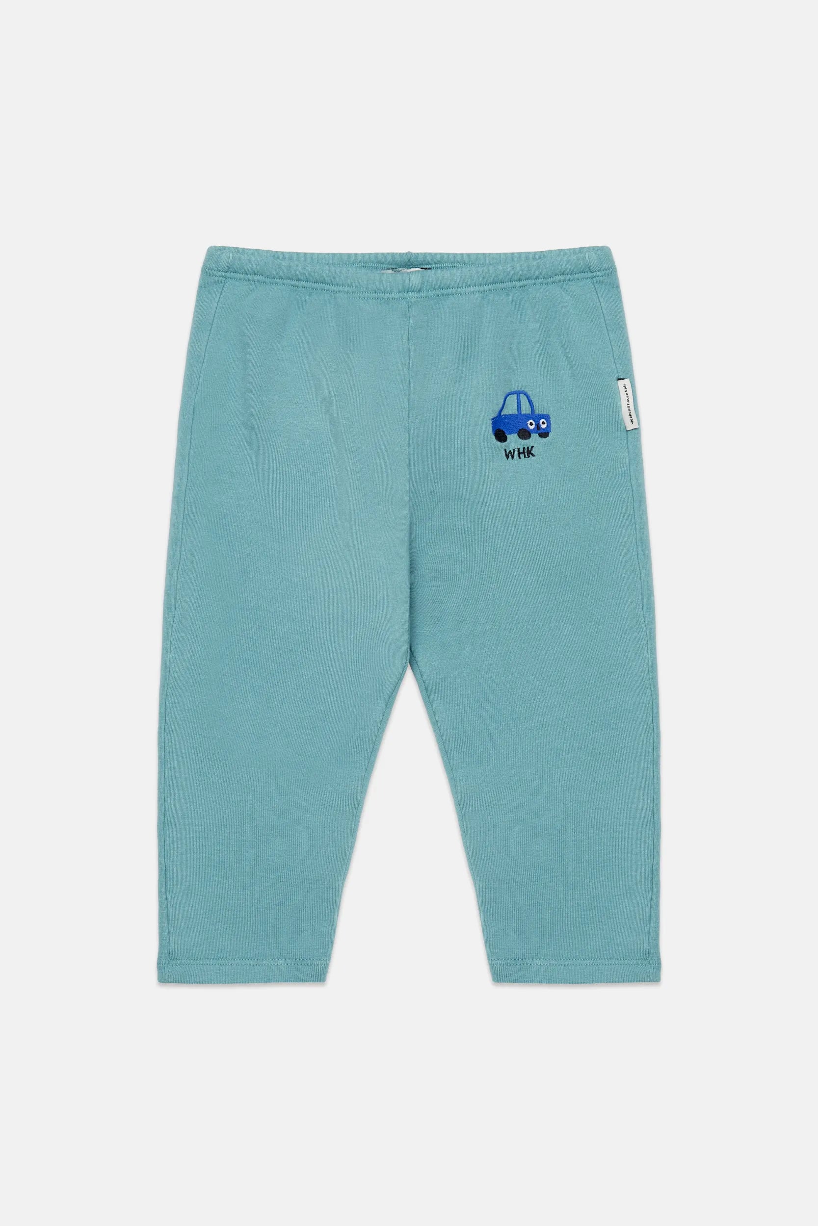 Embroidered car baby leggings