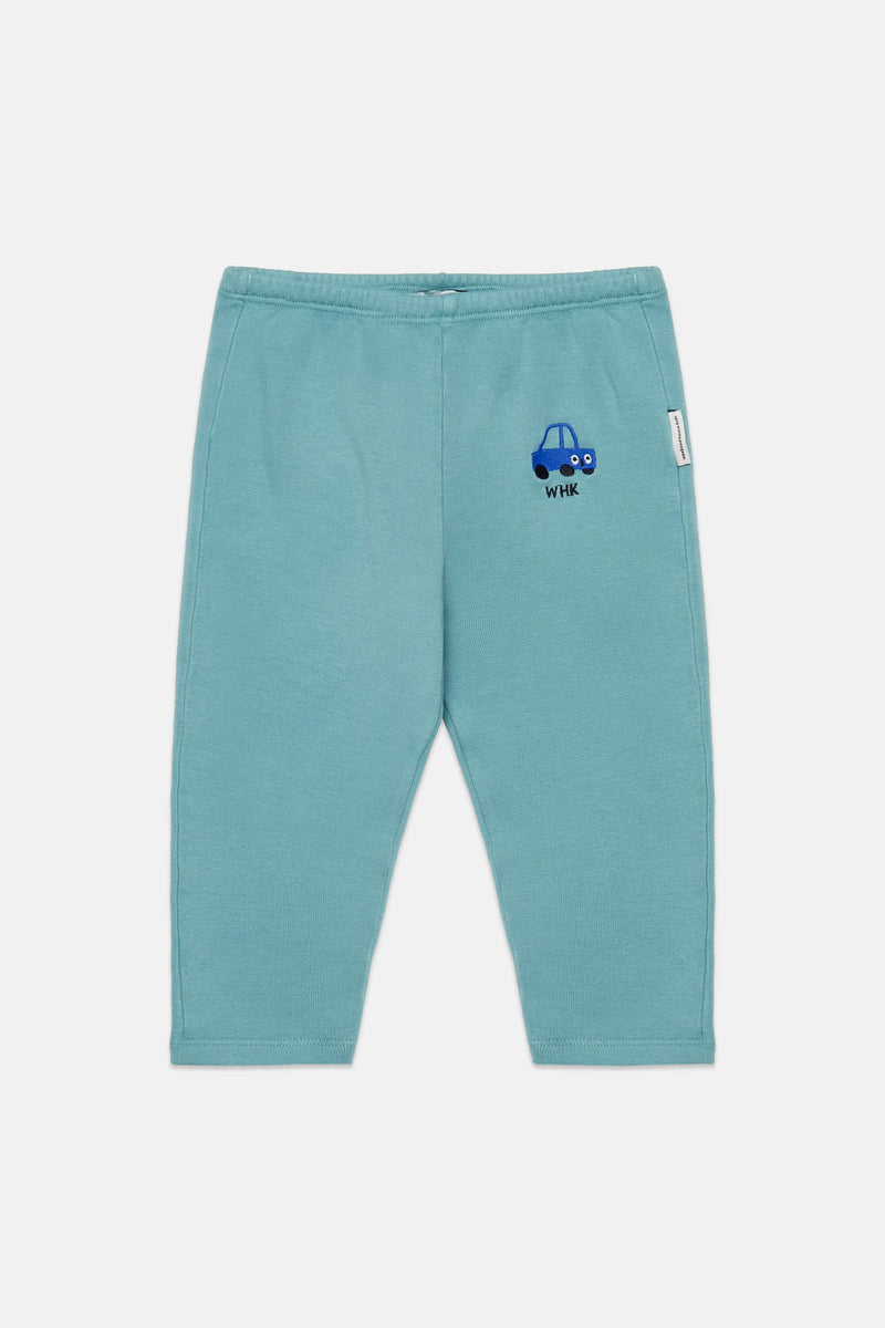 Embroidered car baby leggings