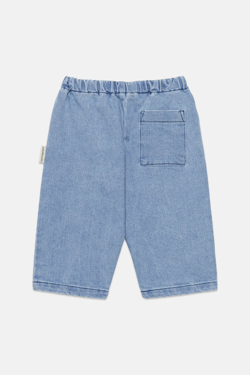 Pom pom dog baby denim pants