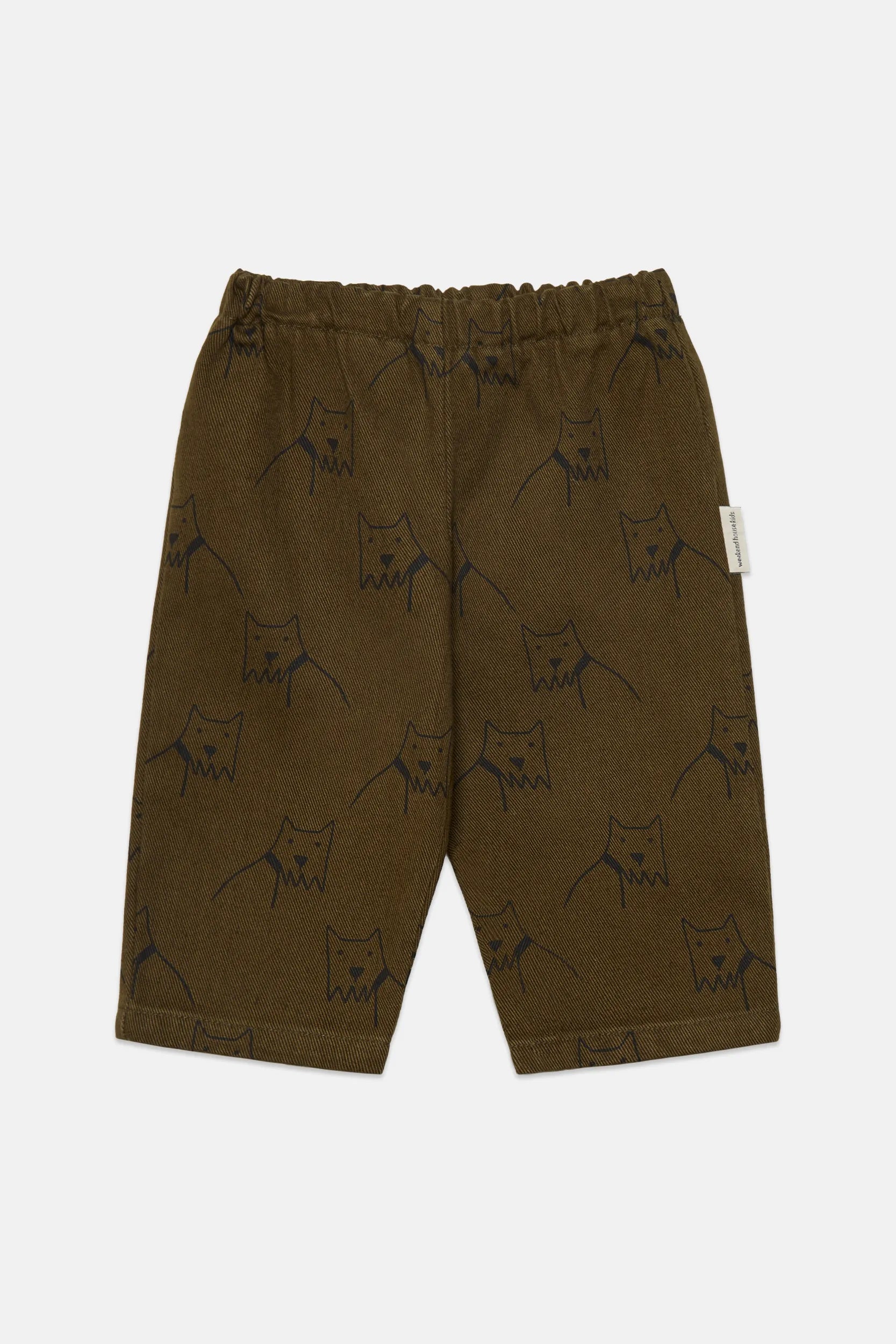 City dog all over canvas baby pants
