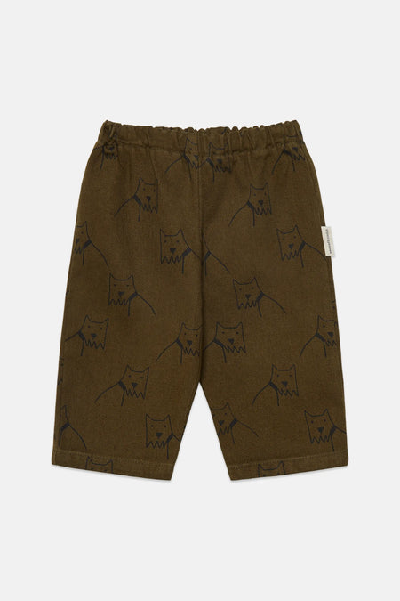 City dog all over canvas baby pants