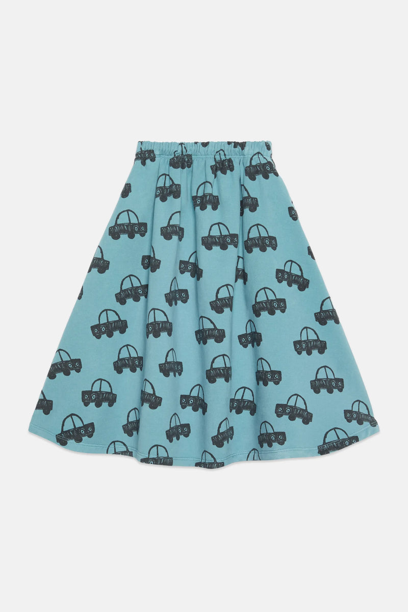 Cars all over long skirt