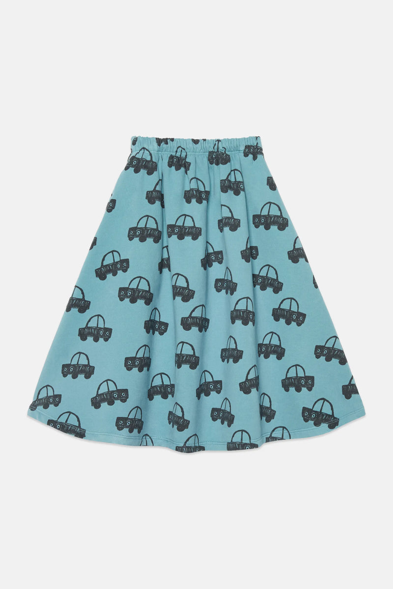 Cars all over long skirt